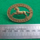 WW1 British Northamptonshire Yeomanry Regiment Cap Badge Brass
