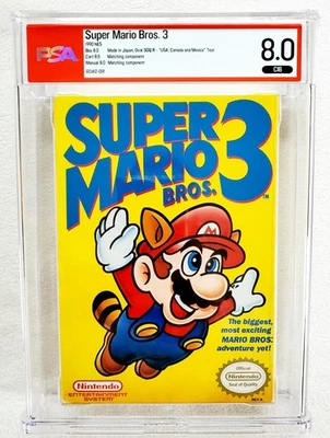 SUPER MARIO BROS 3 Nintendo NES 1990 Game Complete In Box WATA PSA 8.0 Matching! - Image 1 of 4