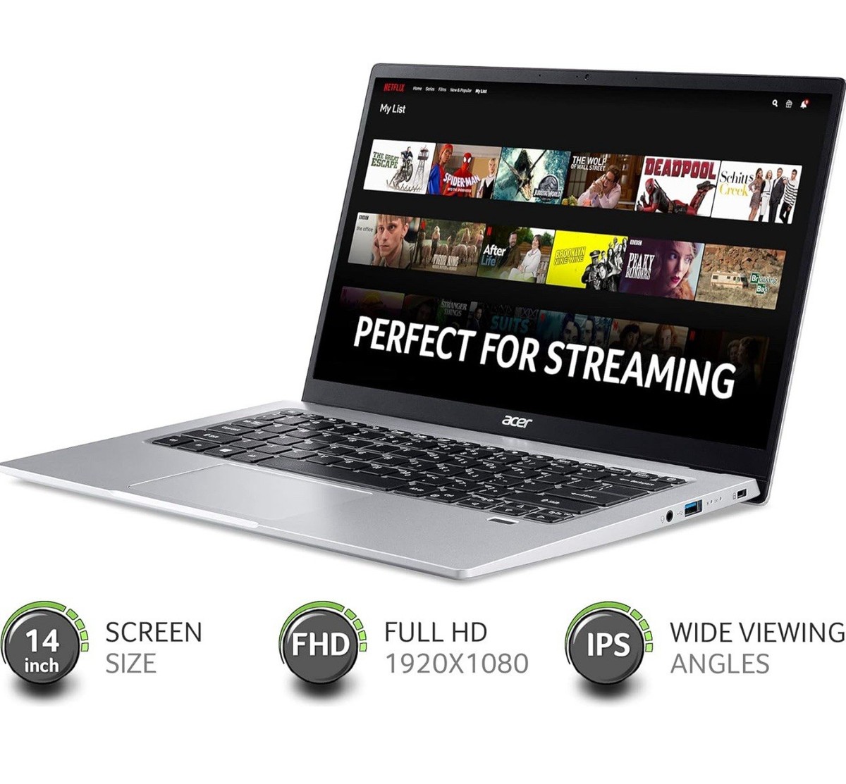 Acer Aspire Laptop Intel Pentium 512GB SSD 8GB RAM Silver