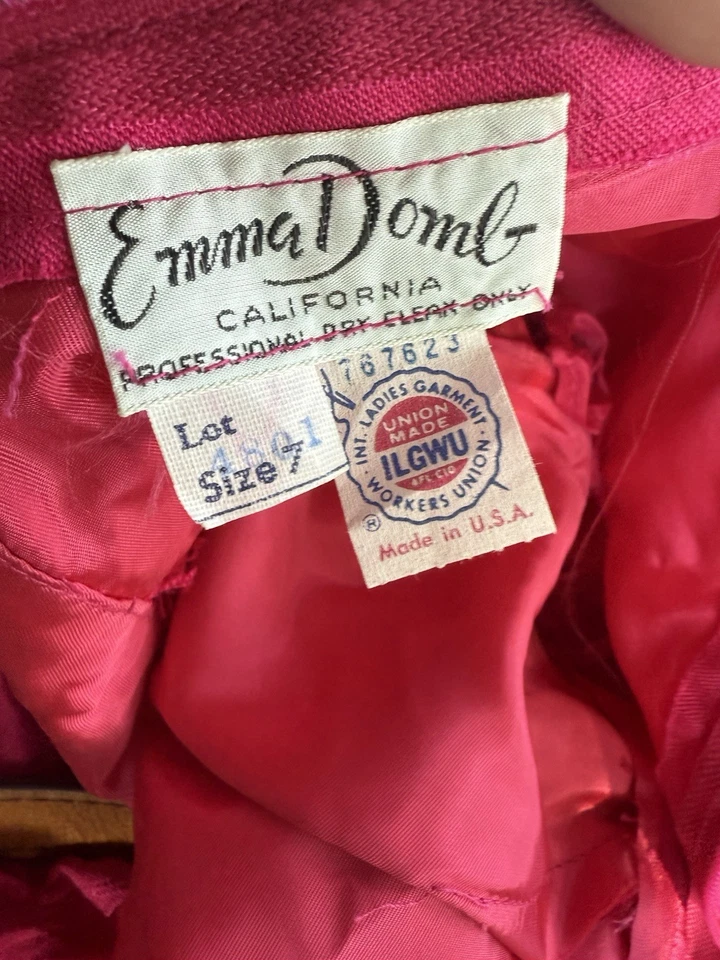 Винтажное платье Emma Domb 1960-х размер винтажное 7 XS ярко-розовое сделано в Союзе Barbiecore - Изображение 2 из 4