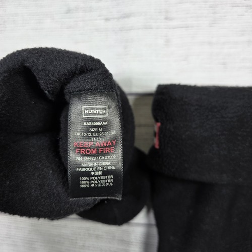 Hunter Kids Original Boot Sock Unisex Black Welly Fleece Kids Sz M 11-13 - Picture 4 of 5