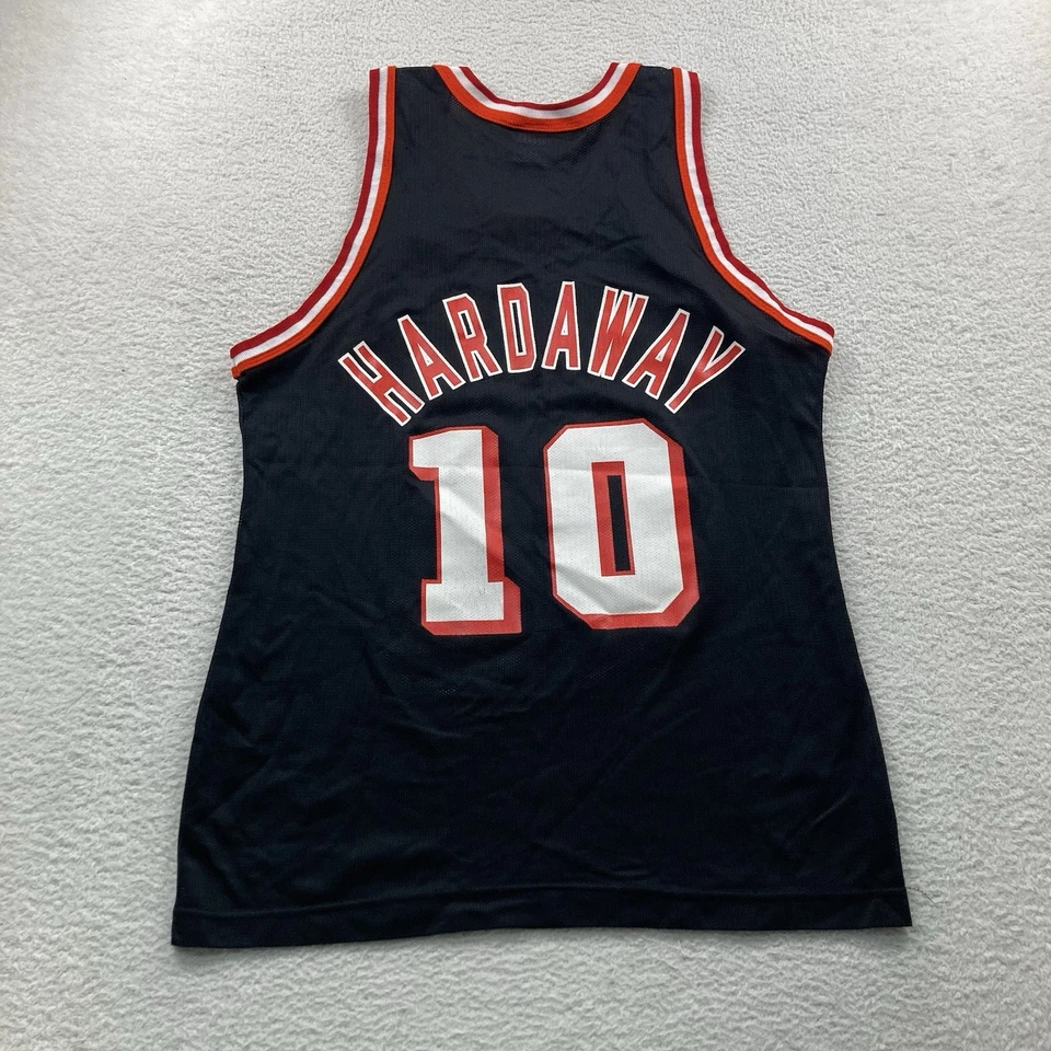 Vintage Champion Miami Heat Jersey Mens 40 Black Tim Hardaway NBA Basketball - Image 3 of 4