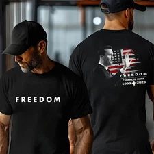 Charlie Kirk Shirt, True Patriot 1993-2025 Rip Memorial American Flag Shirt