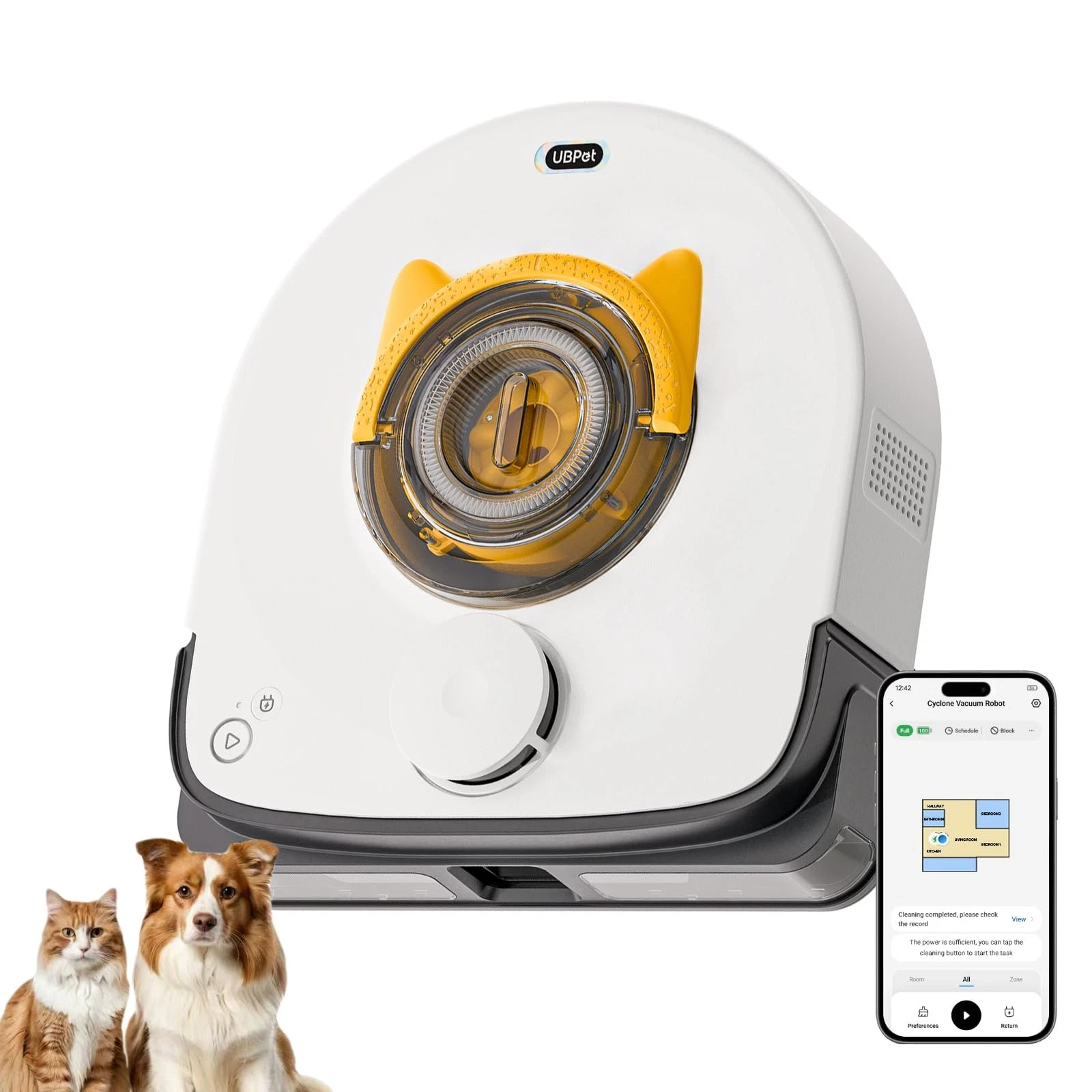 Powerful Robot Vacuum for Pet Hair, Carpets, Smart Mapping & App Control