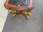 67619 Elegant Figural Carved Coffee Table with Marble Top Winged Angels — photo 5