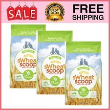 3 Bag sWheat Scoop Multi-Cat Natural Clumping Wheat Cat Litter, 15lb Bag