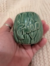 Cynar Cerámica Alcachofa Mini Tiki Verde Brillo Shot Italiano Aperitivo Amargo Ron