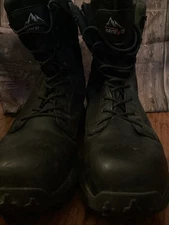 NORTIV8 Men's Military Tactical Boots Side Zipper Leather Bottoms  Size 14