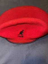 old school vintage kangol red beret hat