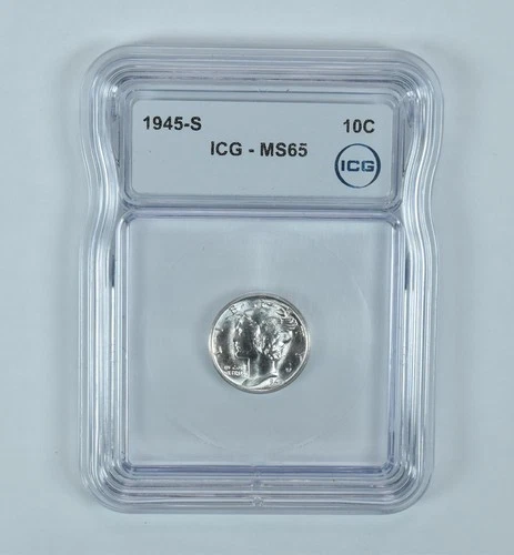 1945-S Mercury Dime MS65 ICG