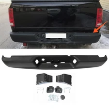 BriSunshine Black Rear Step Bumper For Dodge Ram 1500 2500 3500 HD 2004-2008
