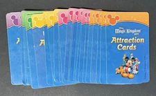 Disney Magic Kingdom Board Game Replacement 30 Attractions Card Parts