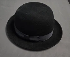 Capas Design Classic Hat Black Wool Made USA Size 7 1/8