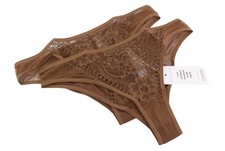 Scandale Le Bresilien Sensual-Nude B18 Donna Mutandine L Marrone Stringhe 2-Pack
