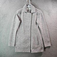 Jack BB Dakota Jacket Coat Women XS Asymmetrical Zip Light Gray