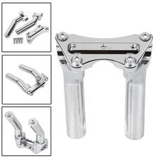 Chrome Pullback 5.5" Handlebar Riser Top Clamp For Harley Softail Dyna XL 1" Bar
