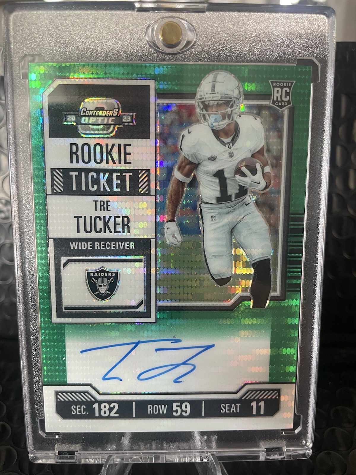 2023 Contenders Optic Rookie Ticket Auto Green Pulsar /30 Tre Tucker #137 🔥🔥