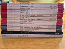 OSPREY CAMPAIGN NORMANDY D-DAY ARDENNES REMAGEN CAEN DARBY RANGERS LIKE-NEW COND