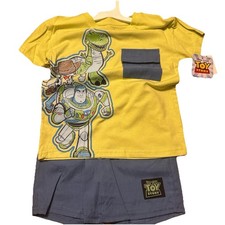 Kids 5T Shirt And Shorts Set - Toy Story - Buzz Lightyear Disney Tee T-shirt