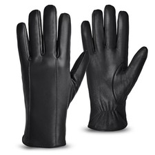 MGGMOKAY Men s Leather Gloves Sheepskin Winter Gloves with Cashmere Lined