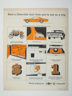1966 Chevrolet Impala Sport Coupe Vintage GM Ad Jet Smoother Ride USA AD