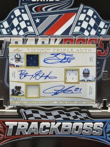 🔥Leaf 2025 In The Game Used Triple Patch Auto GOLD 1/1 Smith Sanders Tomlinson