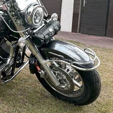 YAMAHA DRAGSTAR VSTAR XVS 650 CLASSIC CHROME FRONT FENDER BUMPER RAIL TRIM GUARD