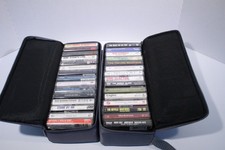 Lot Of 2 Vintage Case Logic 15 Cassette Tape Storage Carrying Case With 30 Tapes