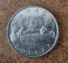 1960 uncirculated Canadian 80% silver dollar