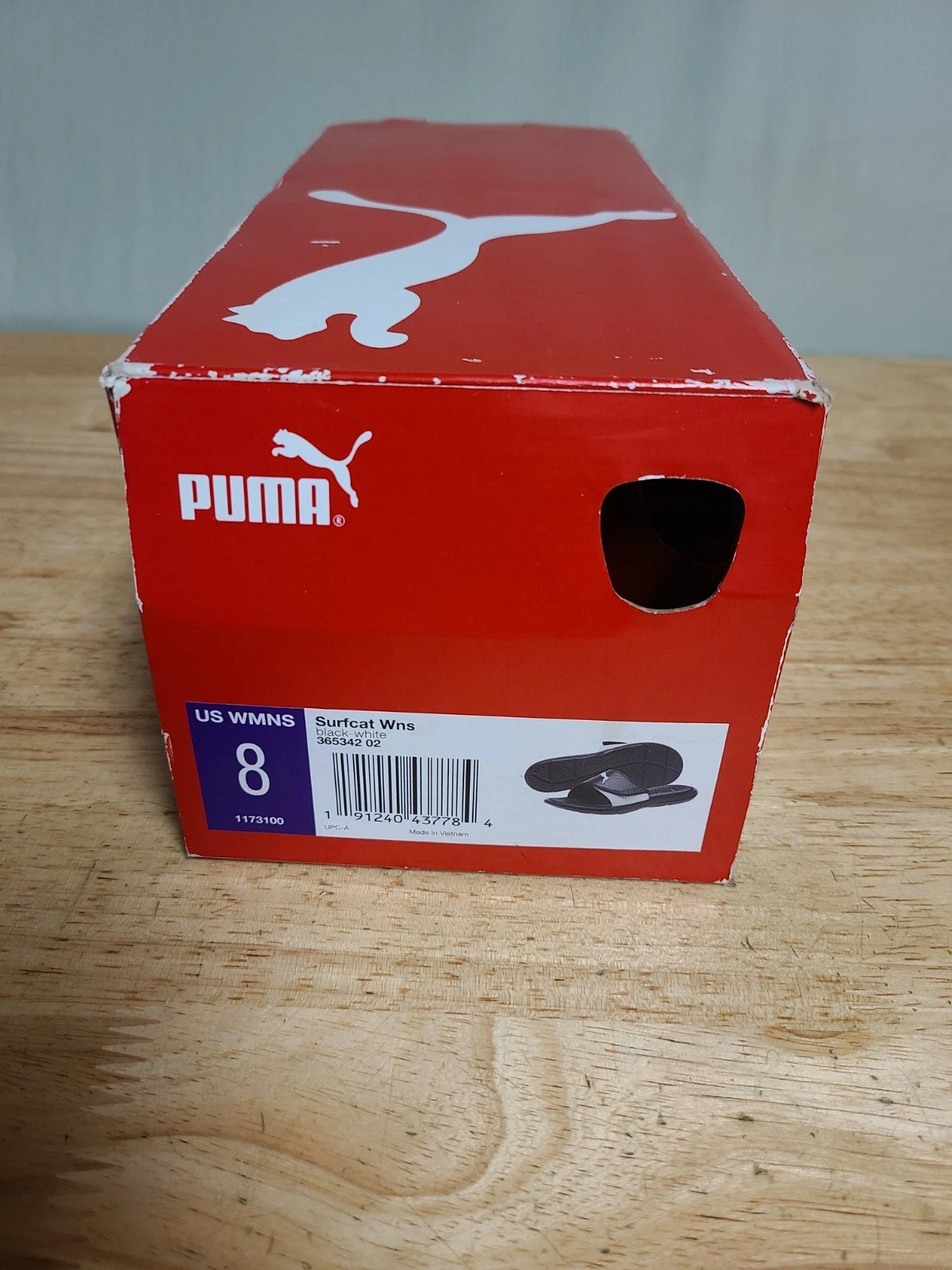 Puma sandali infradito infradito donna nero bianco Surfcat US donna taglia 8