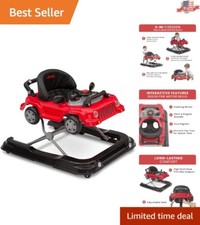 Jeep Classic Wrangler 3-in-1 Walker - Red - Adjustable Seat Height - Toy Tray