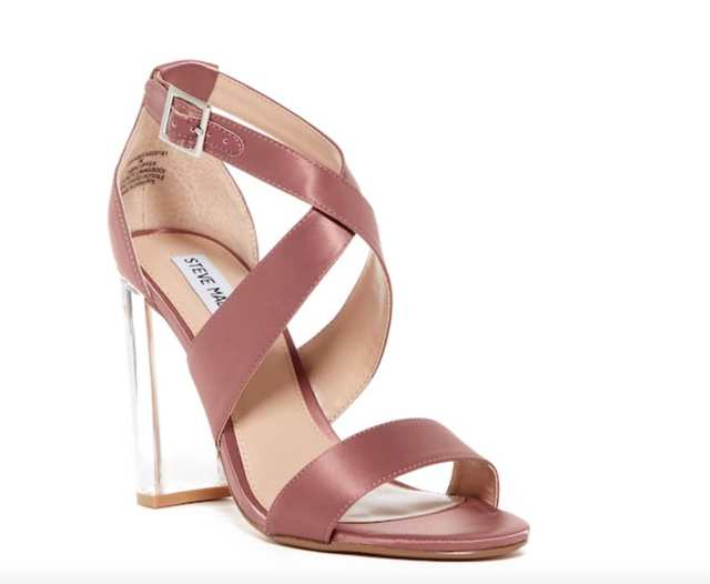 mauve sandal heels