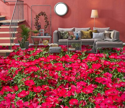 3D Tief Rosa Blüten Q3677 Fußboden Wandbild Fototapete Tapete Familie Luna 2024