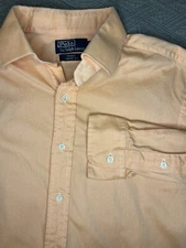 POLO Ralph Lauren Regent Classic Fit Shirt Adult 16.5-34 Peach Button Up Mens