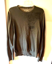 Guess Women's Long-Sleeved Pullover Roughout Sweatshirt Graphic Print Front XL