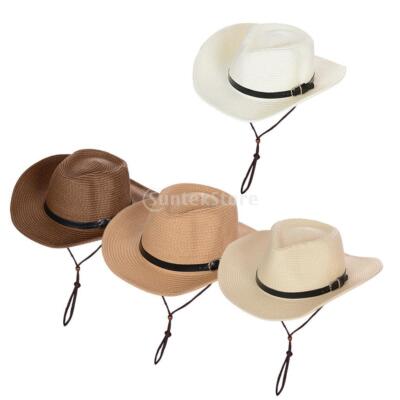 Natur Fein Stroh Strand Sonnenhut Gewebt Faltbar Panama Fedora Etui