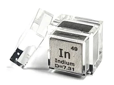 Metal Cube 99.9% Pure Periodic Table Element Engraved Density Collection + Case