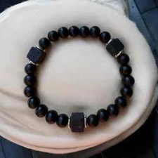 Men’s Lava Rock Bracelet – Aromatherapy Beads – Gift for Him – Handmade
