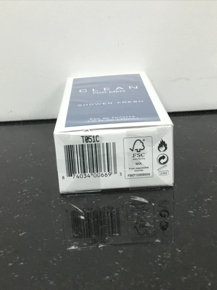 CLEAN for men shower fresh eau de toilette 1 oz NEW IN BOX - Image 4 of 4