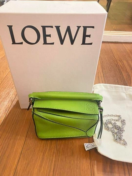 LOEWE Women's Puzzle Bag Nano Bag Calf leather Apple Green
