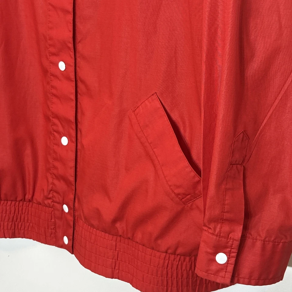 EUC Vintage Koret Womens Jacket Size XL Red Snap Front Lightweight Windbreaker - Image 3 of 4