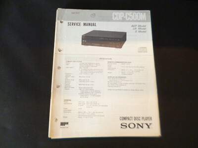 Original Service Manual Schaltplan Sony CDP-C500M