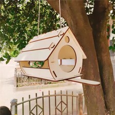 Hágalo usted mismo Conjunto Desmontable Nido de Madera Mascota Loro Periquito Pájaro Anidación Caja Suministro