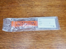 Vintage Syracuse University Orange Luggage Tag Bag NOS
