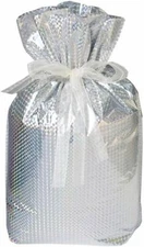 Gift Mate 21174-2 2-Piece Drawstring Gift Bags, Jumbo, Diamond Silver