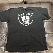 Shaka Wear Raiders T Shirt Sz XL Black NFL