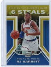 2019-20 Panini Contenders Optic Playing The Numbers Game Gold #29 RJ Barrett /10