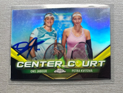 ONS JABEUR Tennis In-person signed Topps Chrome 6.5x9 Autogramm