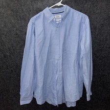 craft and borrow Used Long Sleeved Dress Shirt Size Men  s Large Blue