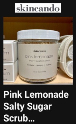 Skincando Pink Lemonade Salty Sugar Scrub (16oz. Jar)